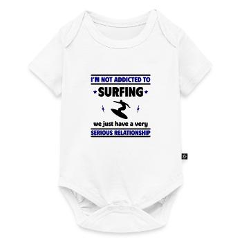 Ich bin nicht süchtig nach Surfen - Baby Premium Kurzarmbody - Weiß - Vorne