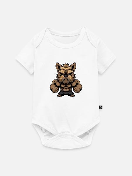 dog wauwau - Baby Premium Kurzarmbody - Weiß