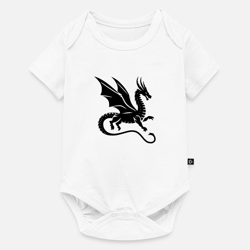 Drache - Baby Premium Kurzarmbody - Weiß