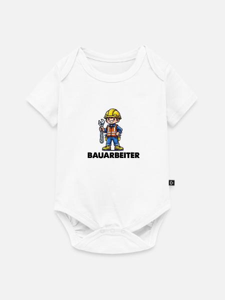 bauarbeiter - Baby Premium Kurzarmbody - Weiß