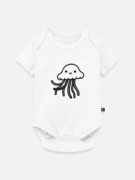 Qualle - Baby Premium Kurzarmbody - Weiß