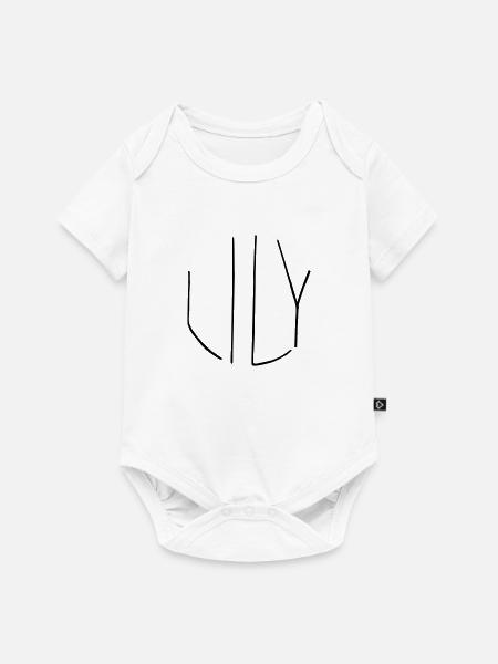 Lily - Baby Premium Kurzarmbody - Weiß