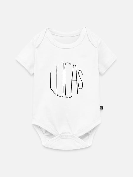 Lucas - Baby Premium Kurzarmbody - Weiß