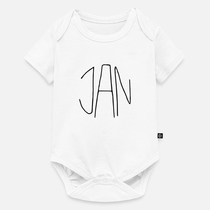Jan - Baby Premium Kurzarmbody - Weiß