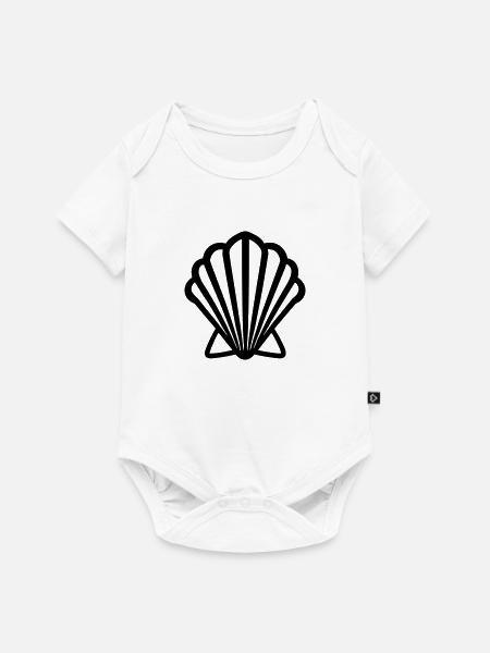 Muschel - Baby Premium Kurzarmbody - Weiß