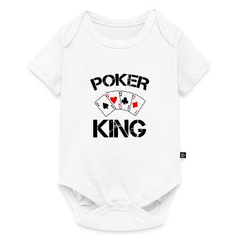 Roi du poker - Body à manches courtes Premium Bébé - blanc - Devant