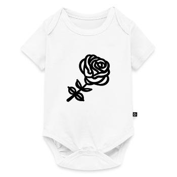 Pink Flower - Baby Premium short-sleeve bodysuit - white - Front