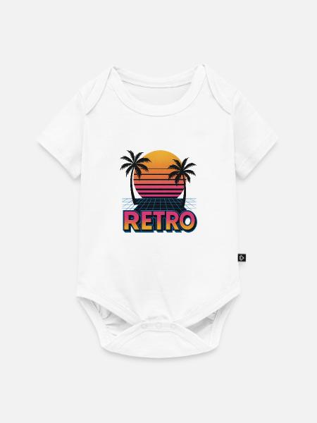 Retro - Baby Premium Kurzarmbody - Weiß