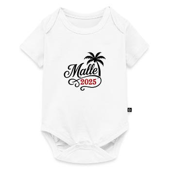 Malle 2025 Palmier - Body à manches courtes Premium Bébé - blanc - Devant