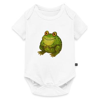 Cute Vintage Green Toad Retro Nature Art - Baby Premium short-sleeve bodysuit - white - Front