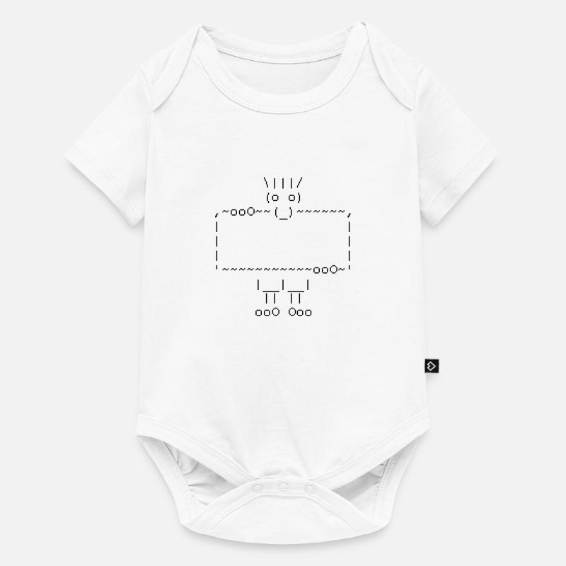 ascii art: troll + your text - Body à manches courtes Premium Bébé - blanc