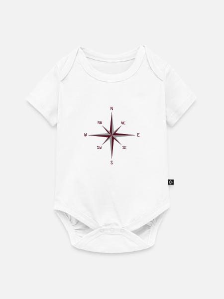 compass rose - Baby Premium Kurzarmbody - Weiß