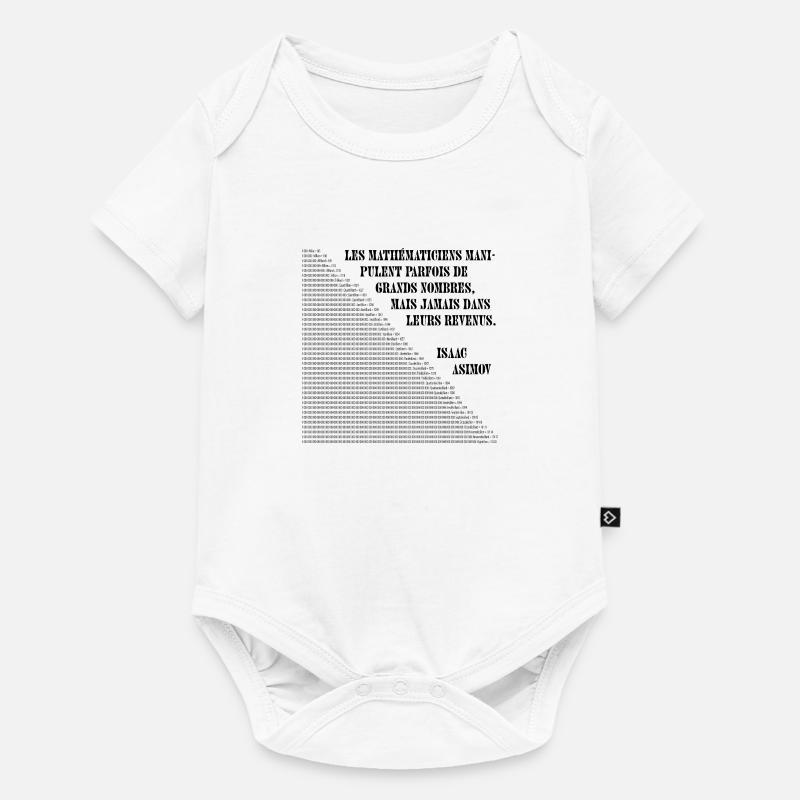 Grands nombres - Body à manches courtes Premium Bébé - blanc