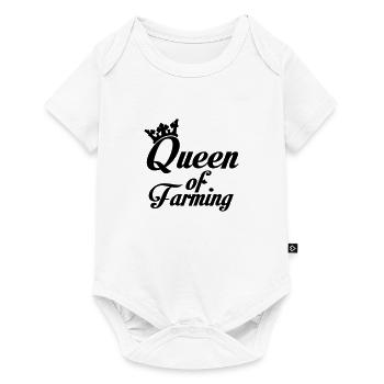 Queen of Farming - Baby Premium Kurzarmbody - Weiß - Vorne