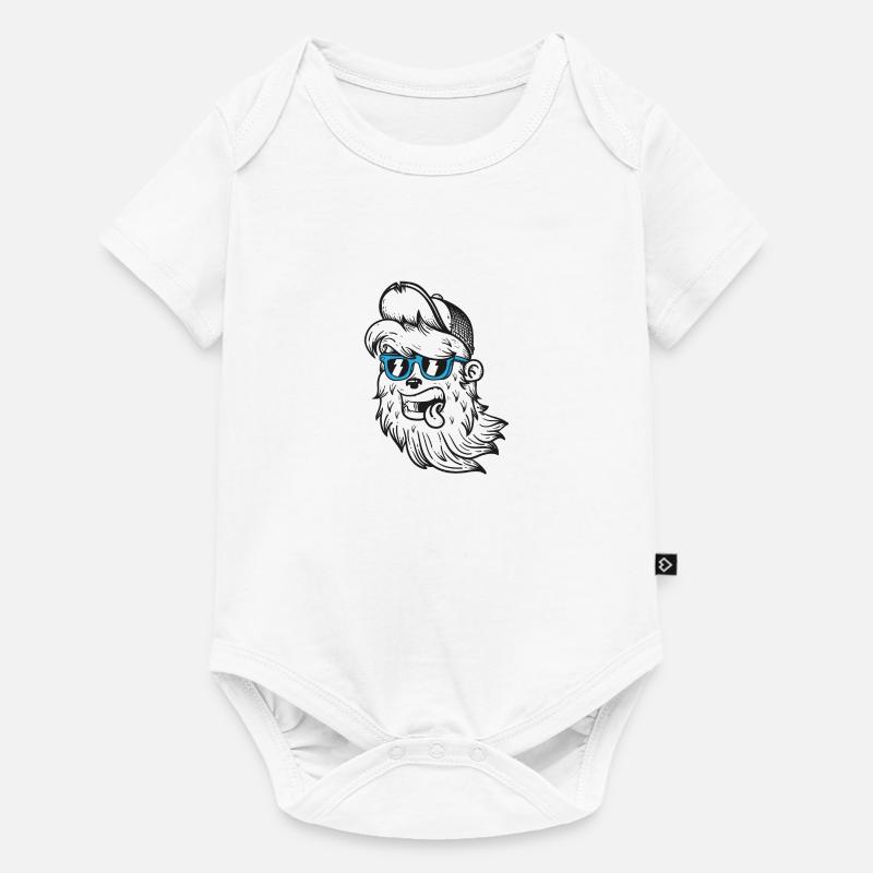 drôle hipster - Body à manches courtes Premium Bébé - blanc