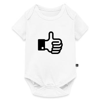 Daumen hoch / Thumb up - Baby Premium Kurzarmbody - Weiß - Vorne