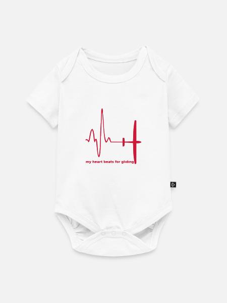 heartbeat gliding - Baby Premium Kurzarmbody - Weiß
