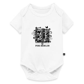 B for Berlin - Letter - Design-Farbe frei wählbar! - Baby Premium Kurzarmbody - Weiß - Vorne