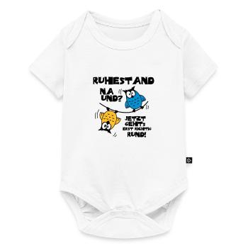 Eulen Ruhestand - na und? - Baby Premium Kurzarmbody - Weiß - Vorne