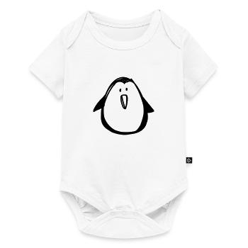 Pinguin - Zeichnung - Baby Premium Kurzarmbody - Weiß - Vorne