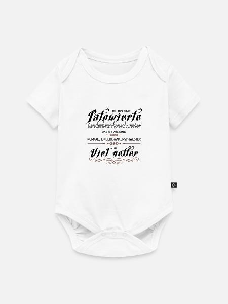 Tätowierte Kinderkrankenschwestern sind netter! - Baby Premium Kurzarmbody - Weiß
