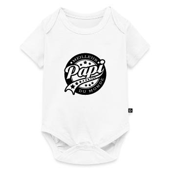 meilleur papy du monde - Body à manches courtes Premium Bébé - blanc - Devant