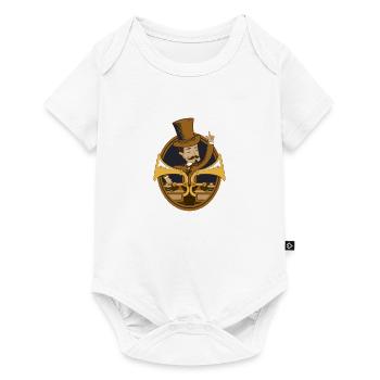 Retro dj vintage - Body à manches courtes Premium Bébé - blanc - Devant