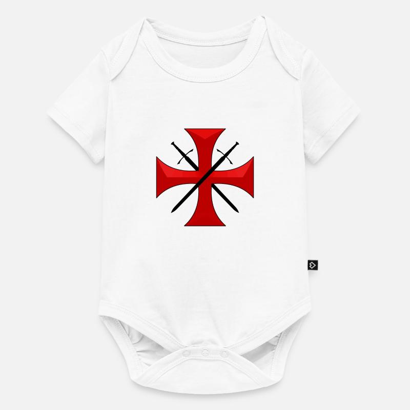 Templar cross and swords - Body à manches courtes Premium Bébé - blanc