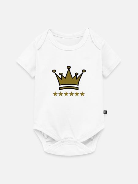 Krone - Baby Premium Kurzarmbody - Weiß