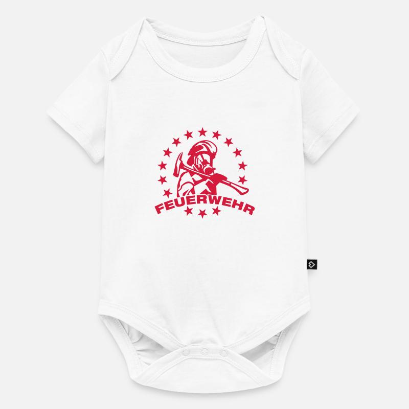 POMPIER - Body à manches courtes Premium Bébé - blanc