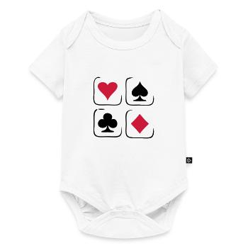 pic_coeur_trefle_carreau1 - Baby Premium short-sleeve bodysuit - white - Front