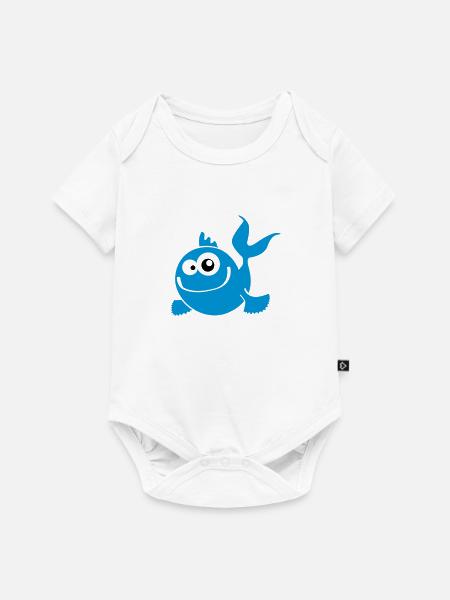 fish fisch - Baby Premium Kurzarmbody - Weiß