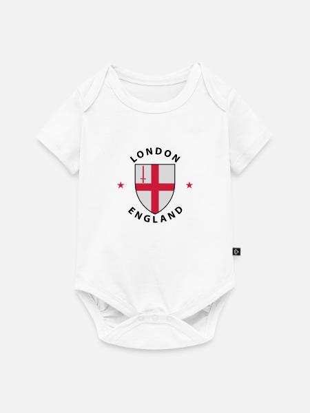 London - Baby Premium Kurzarmbody - Weiß