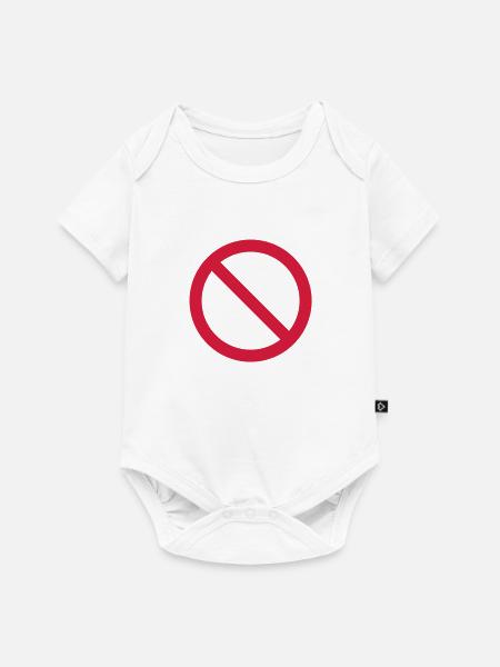verboten_f1 - Baby Premium Kurzarmbody - Weiß