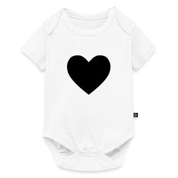 heart coeur - Body à manches courtes Premium Bébé - blanc - Devant