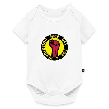3 colors - nice day for a revolution - against - Baby Premium short-sleeve bodysuit - white - Front
