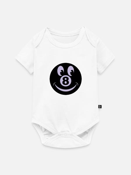 8 ball smiley vecto - Body à manches courtes Premium Bébé - blanc