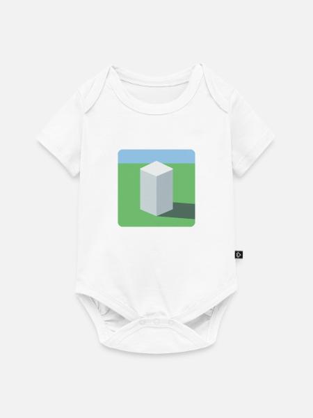 Der Quader - Baby Premium Kurzarmbody - Weiß