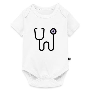 Examen stéthoscopique par le médecin - Body à manches courtes Premium Bébé - blanc - Devant