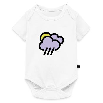 nuageux avec icône de chills icône météo - Body à manches courtes Premium Bébé - blanc - Devant