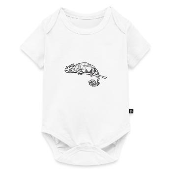 Hipster géométrique de cadeau de lézard de caméléon - Body à manches courtes Premium Bébé - blanc - Devant