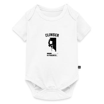 Climbing sport rock mountain nature black usedlook - Baby Premium short-sleeve bodysuit - white - Front