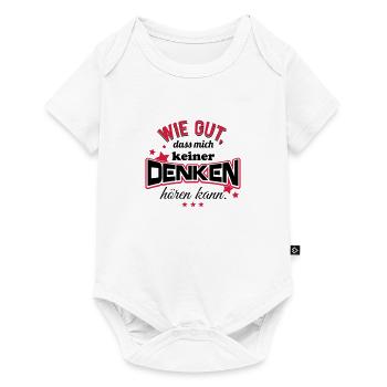 Wie gut, dass mich keiner denken hören kann! - Baby Premium Kurzarmbody - Weiß - Vorne
