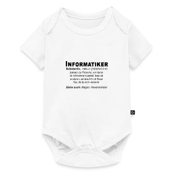 Informatiker lustige Definition Student Nerd Shirt - Baby Premium Kurzarmbody - Weiß - Vorne