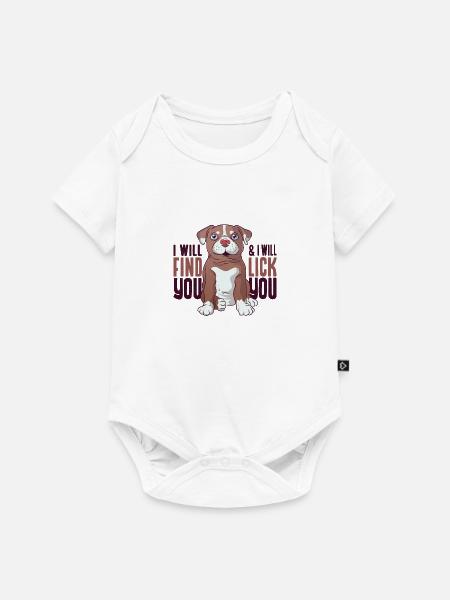 Hundeliebe - Baby Premium Kurzarmbody - Weiß
