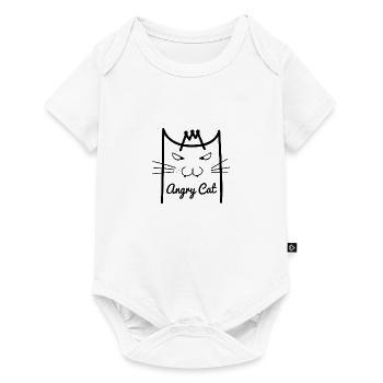 Chemise de chat en colère - Body à manches courtes Premium Bébé - blanc - Devant