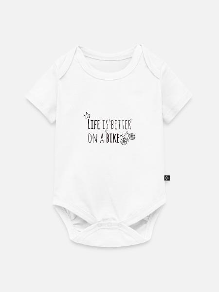 Fahrrad fahren ist besser. Spruch Shirt - Baby Premium Kurzarmbody - Weiß