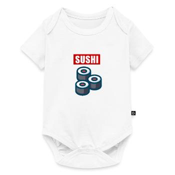 3 Sushi Rollen - Baby Premium Kurzarmbody - Weiß - Vorne