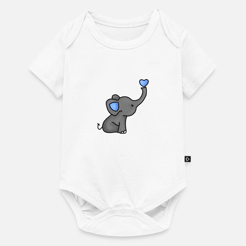 Bébé éléphant - Body à manches courtes Premium Bébé - blanc