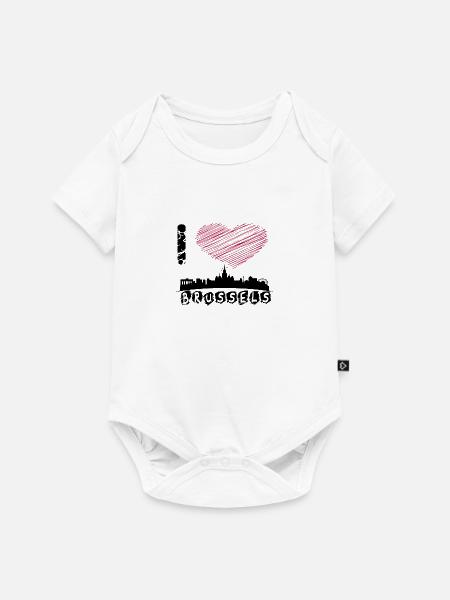 Brüssel - Baby Premium Kurzarmbody - Weiß